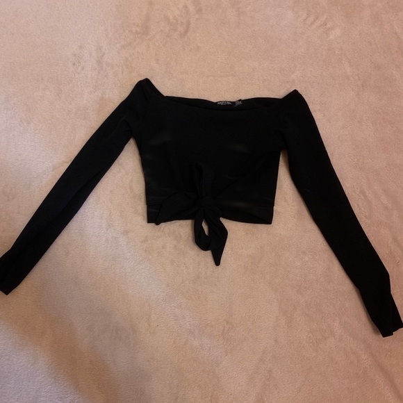 Nasty Gal Tops - nasty gal black crop top